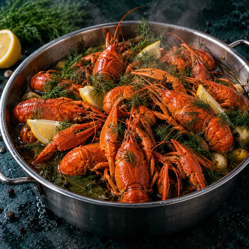 Варёные раки в ароматном бульоне — доставка раков и морепродуктов в Сочи